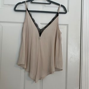 Laced, sleeveless top, sheer